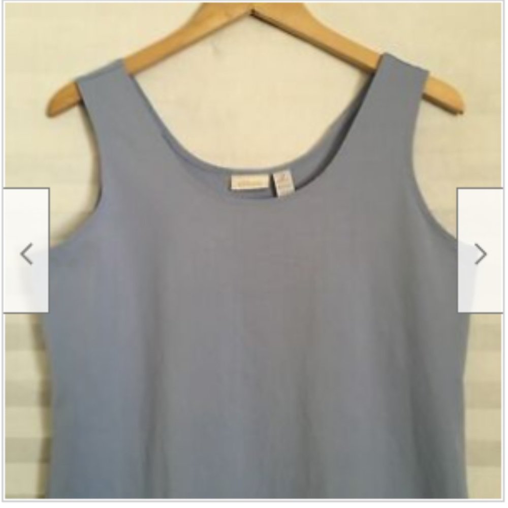 Chico's Tank Top Shirt Baby Blue Sleeveless Scoop Neck - Picture 3 of 6